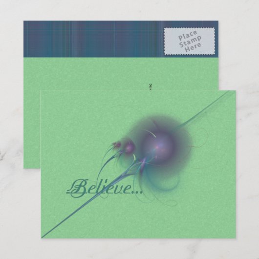 Fee Wand Abstrakte Kunst Postkarte (Vorne/Hinten)