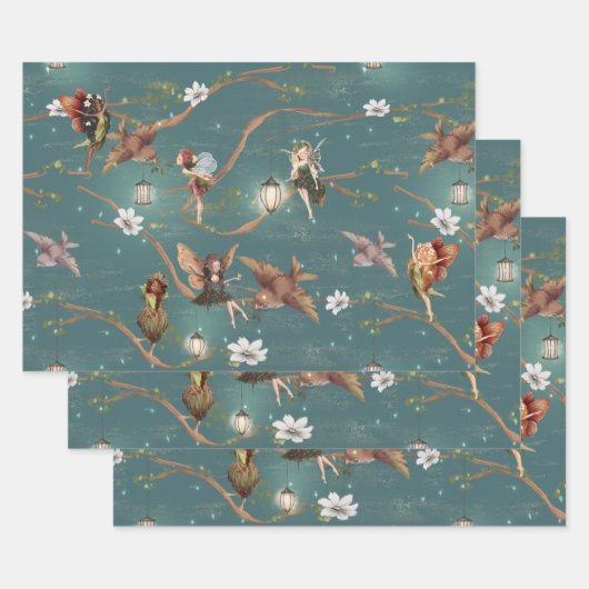 Fee Wrapping Paper Flat Sheet Set 3 Geschenkpapier Set (Set)