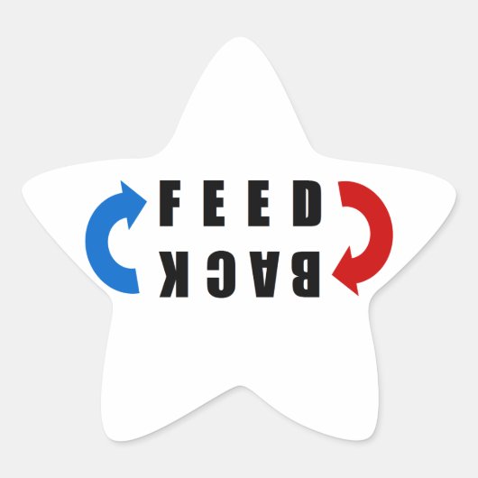 Feed back and blue Stern-Aufkleber (Vorderseite)