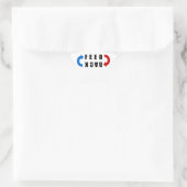 Feed back and blue Stern-Aufkleber (Tasche)