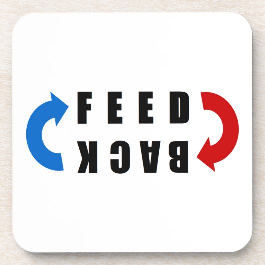 Feed back and blue untersetzer (Vorderseite)