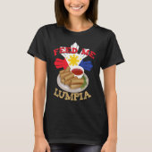 Feed Me Lumpia Filipino Pinoy Philippine Flag T-Shirt (Vorderseite)