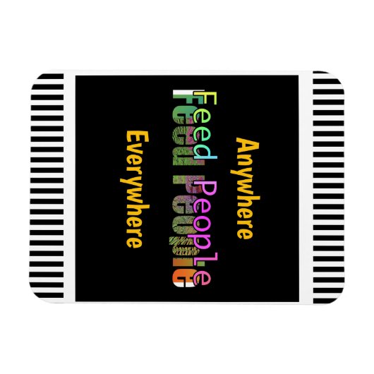 Feed People Refrigerator  Magnet (Horizontal)