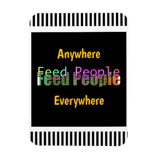 Feed People Refrigerator Magnet (Vertikal)