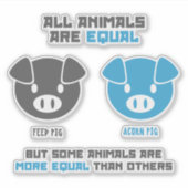 Feed Pig, Acorn  Aufkleber (Vorderseite)