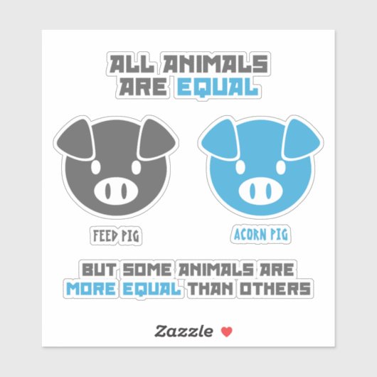 Feed Pig, Acorn  Aufkleber (Blatt)