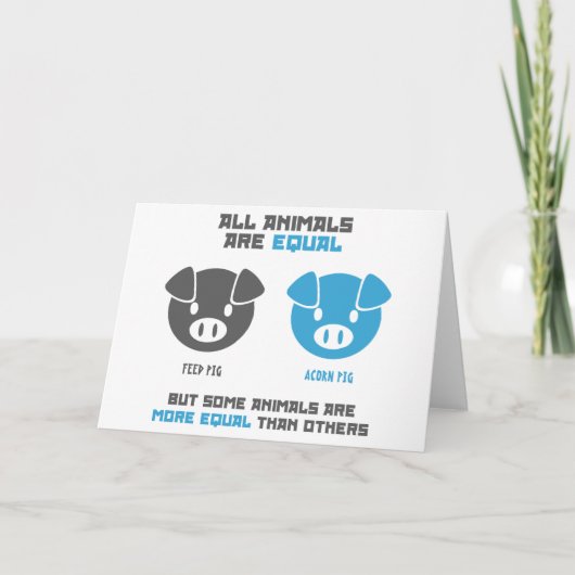 Feed Pig, Acorn  Karte (Vorderseite)