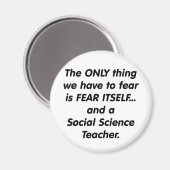 Feed Social Science Teacher Magnet (Vorderseite/Rückseite)