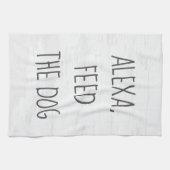 Feed the Dog Alexa Command Humor Geschirrtuch (Horizontal)