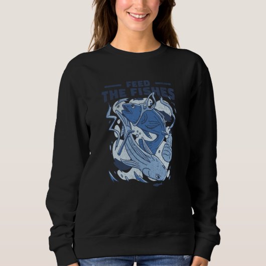 Feed The Fishes Plastic Oceans Sustainability Vega Sweatshirt (Vorderseite)