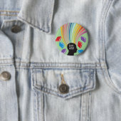 Feed Your Head with Books Fun Retro Button (Beispiel)