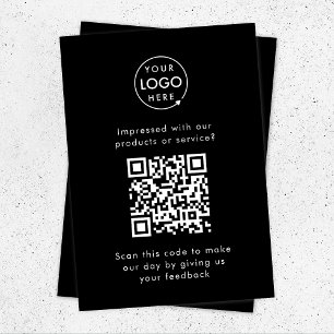 Feedback des Kunden   QR Code Black Business Revie Begleitkarte