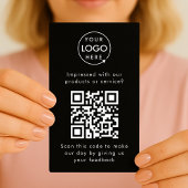 Feedback des Kunden | QR Code Black Business Revie Visitenkarte