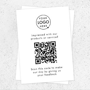 Feedback des Kunden QR Code Business Review Begleitkarte