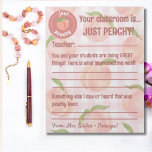 Feedback für die wichtigsten positiven Lehrer indi Notizblock<br><div class="desc">Principals, das ist für Sie! Dieses vollständig anpassbare Notizblock lasse Lehrern zu wissen, dass sie eine fantastische Arbeit leisten. Wer braucht "2 Gläschen und ein wachsen", wenn man diese konkreten Töne hat, um für Lehrer verlassen? Personalisieren Sie dies für Ihre speziellen Bedürfnisse und verbreiten Sie ein schnelles und einfaches positives...</div>