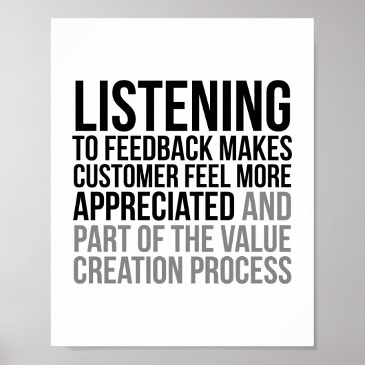 Feedback hören poster (Vorne)