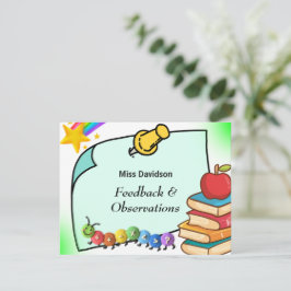 Feedback-Kommentar des Lehrers an den Schüler Mitteilungskarte