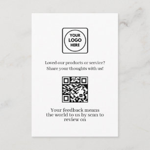 Feedback-QR Kundenbewertungslink Begleitkarte