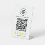 Feedback zu beruflichen Logos und QR-Bewertungen Sockelschild (Vorderseite)