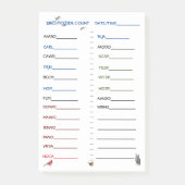 Feeder Uhrenvogel, vorgedruckt, Feeder-Vögel Nachn Post-it Klebezettel (Vorderseite)