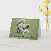 Feeding_Lambs, bin ich Gefühl ein ängstliches Karte (Gelbe Blume)