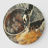 Feeding Time! Große Wanduhr (Vorderseite)