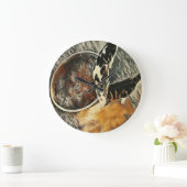 Feeding Time! Große Wanduhr (Zuhause)