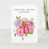Feel Better After Pericarditis Heart Roses Karte (Vorderseite)