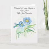 Feel Better From Amputation Poppy, Hummingbird Karte (Vorderseite)