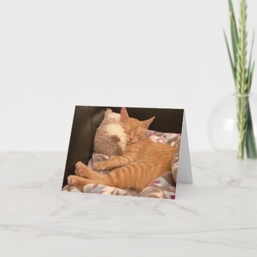Feel Better Get Well Card Ginger Tiger Kitty Cat Karte (Vorderseite)