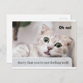 Feel Better Kitty Postkarte (Vorne/Hinten)