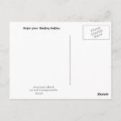 Feel Better Pink Daisy Postkarte (Rückseite)