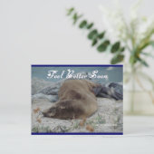 Feel Better Soon (Sea Lion) - Postcard Postkarte (Stehend Vorderseite)