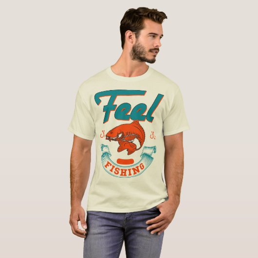 Feel fishing Men's Basic T - Shirt (Vorne ganz)
