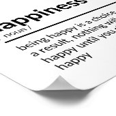 Feel-Good-Zitate über Glück Poster (Ecke)