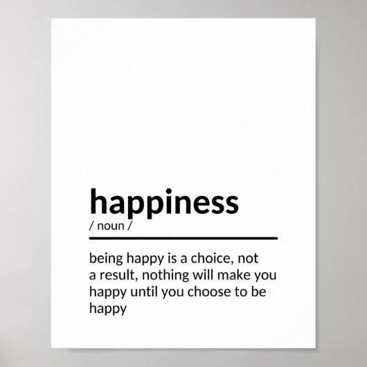 Feel-Good-Zitate über Glück Poster (Vorne)