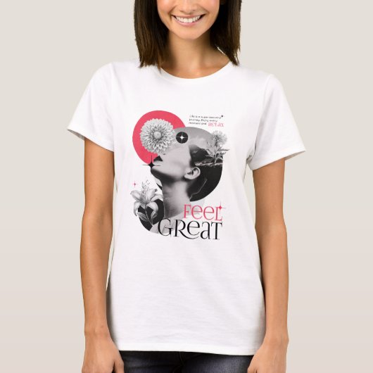 Feel Great Collage T-Shirt (Vorderseite)