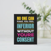 Feel Inferior Eleanor Roosevelt Women's Rights Postkarte (Stehend Vorderseite)