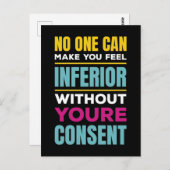 Feel Inferior Eleanor Roosevelt Women's Rights Postkarte (Vorne/Hinten)