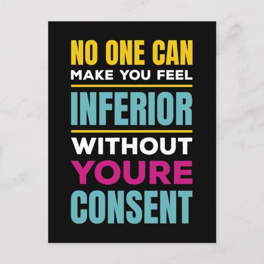 Feel Inferior Eleanor Roosevelt Women's Rights Postkarte (Vorderseite)