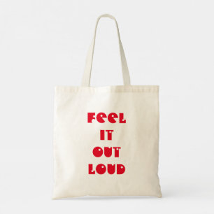 "Feel It Out Loud", beidseitig rot/lila Totentasch Tragetasche
