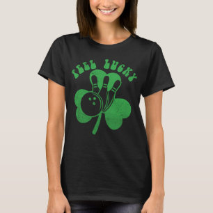 Feel Lucky Kleeblatt Bowling Ball Skittles Green T-Shirt