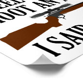 Feel Recoil Funny Hunting Poster (Ecke)