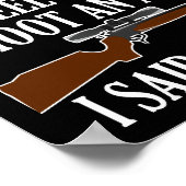 Feel Recoil Funny Hunting Poster blass (Ecke)