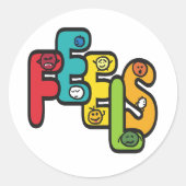 Feel Runder Aufkleber (Vorderseite)