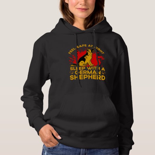 Feel safe at Night sleep with a German Shepherd Hoodie (Vorderseite)
