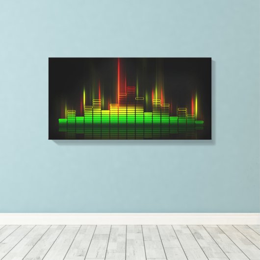 Feel the Beat - Abstraktes Studio Leinwanddruck (Insitu (Holzboden))