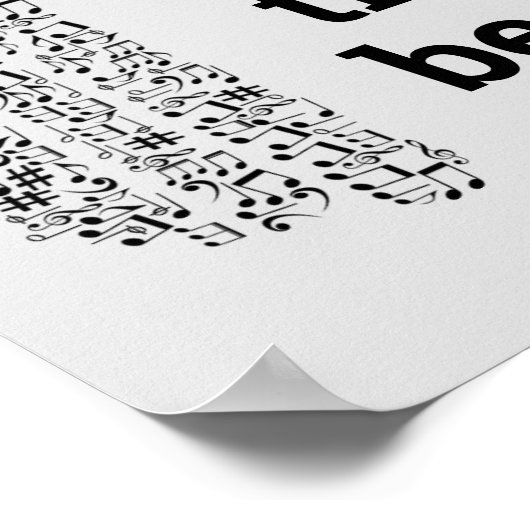 Feel the beat DJ Music Zitat modern Poster (Ecke)