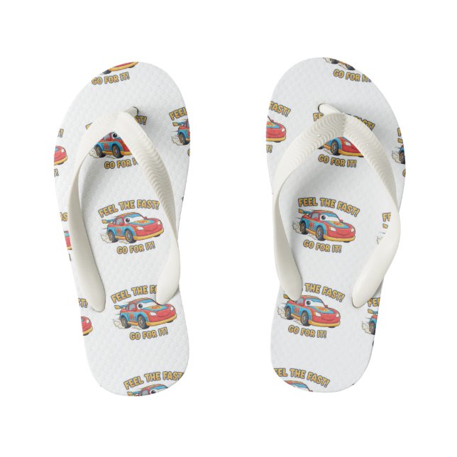 "Feel The Fast" Junior Racer Edition Kinderbadesandalen (Fußbett)