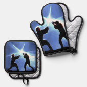 Feel the Force Ofenhandschuh & Topflappen-Set (Vorderseite/Rückseite)